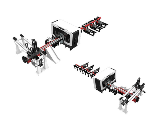 A-400tec Horizontal Sawing Line Automatic Turning Over Adjustable Speed