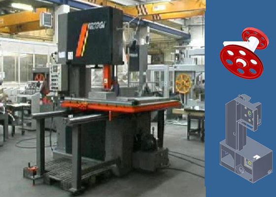 380V 3 Phase 50Hz Steel Cutting Vertical Bandsaw Throat Depth 580mm